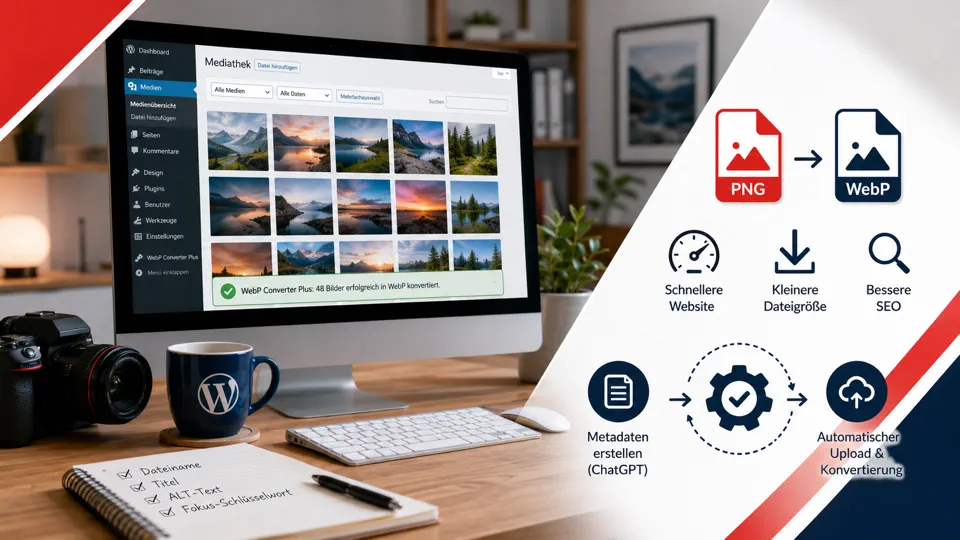 WordPress-Bildworkflow mit automatisierter WebP-Konvertierung